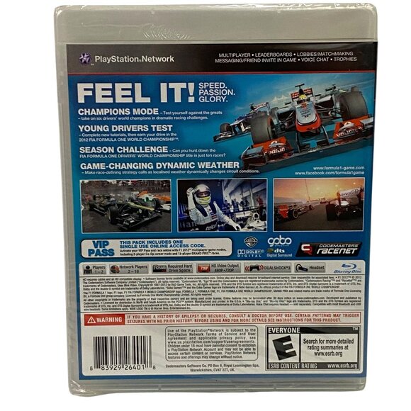 F1 2012 Formula 1 Sony PlayStation 3 PS3 Video Game Car Racing Sealed Tears** - Picture 2 of 9